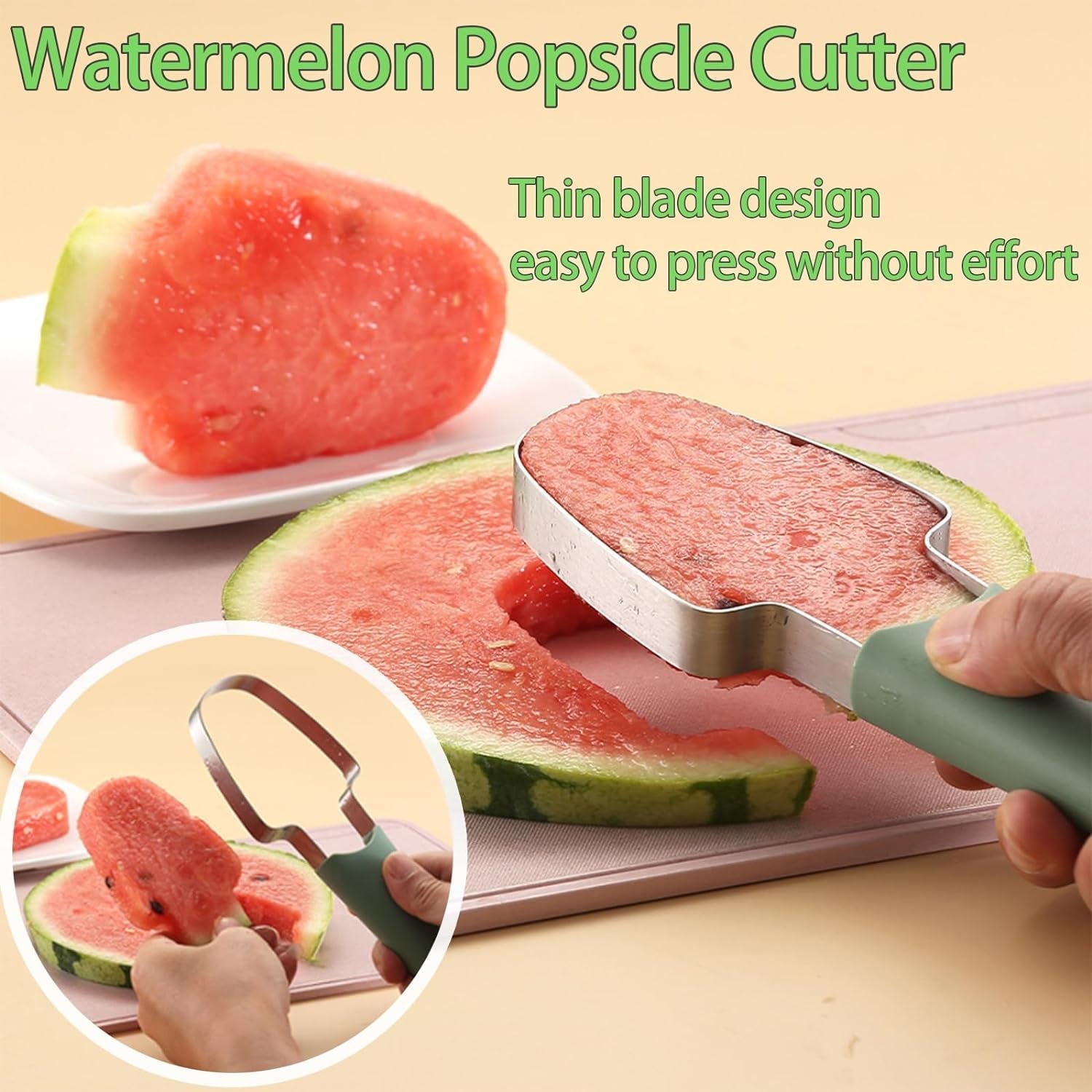 3-In-1 Stainless Steel Watermelon Fork, Slicer And Cutter