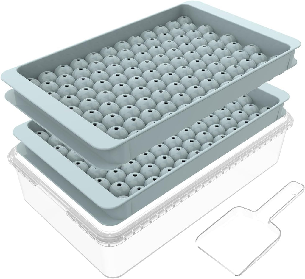 104 X 4pcs Mini Ice Cube Trays & Ice Bin & Ice Scoop