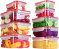 24 Pieces Plastic Food Containers set